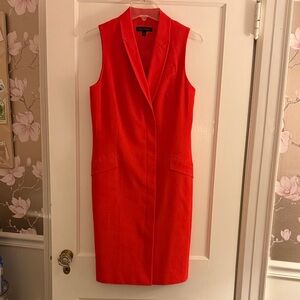 Banana Republic Vibrant Red Midi Blazer Dress NWOT Size 8